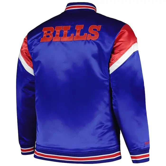 Mitchell & Ness Men’s Royal Buffalo Bills Big & Tall Satin Full-Snap Jacket