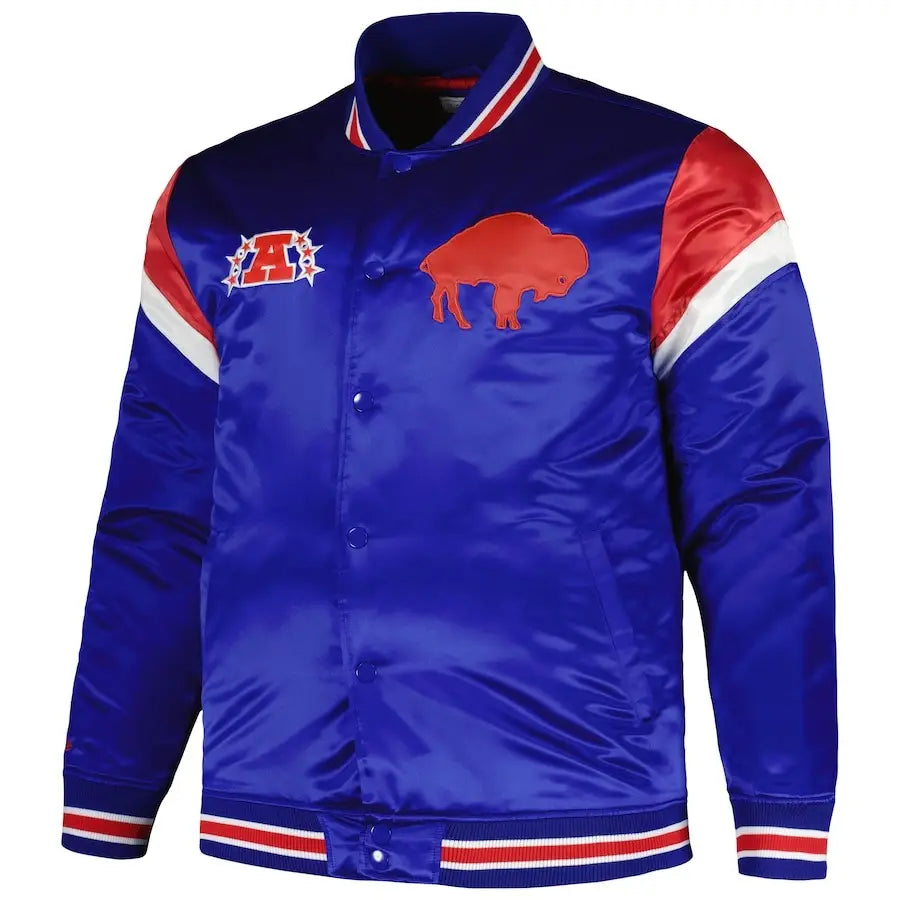 Mitchell & Ness Men’s Royal Buffalo Bills Big & Tall Satin Full-Snap Jacket