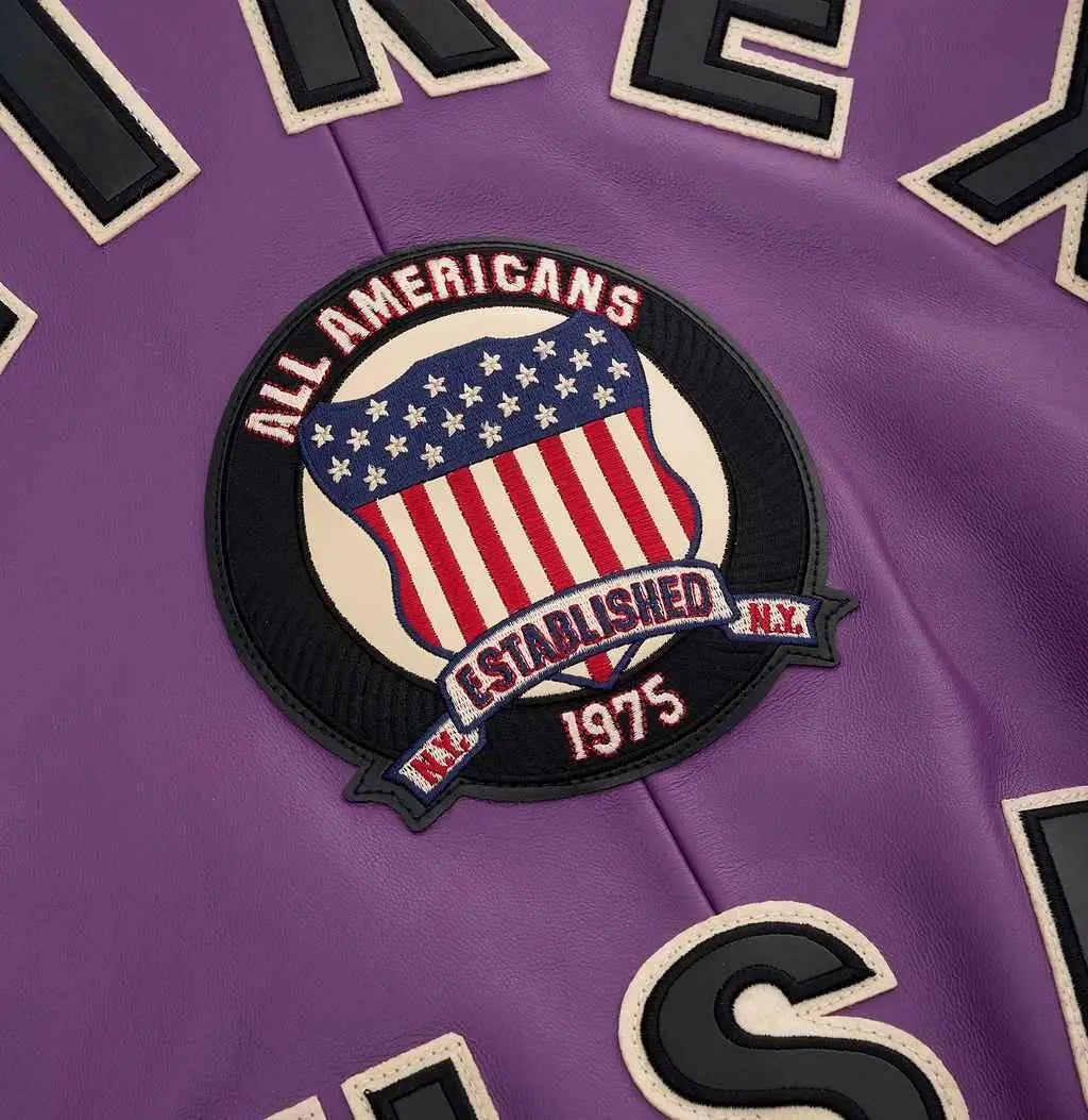 Avirex Purple Icon Leather Jacket