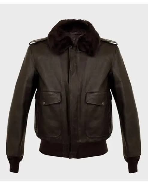 Parker A2 Shearling Brown Bomber Leather Jacket for Men