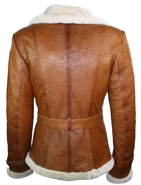 Rachael Aviator Double Breasted Leather Jacket for Women