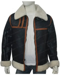 Scott-SF Bomber Cargo Shearling Fur Leather Jacket