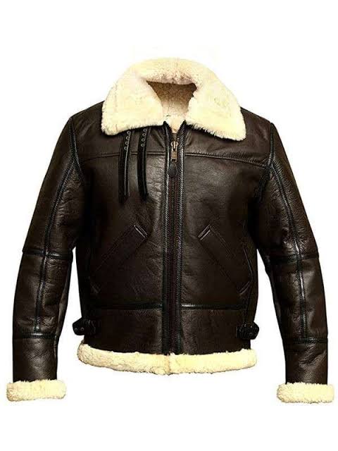 Drew Aviator B6 Sheepskin Bomber Leather Jacket for Men