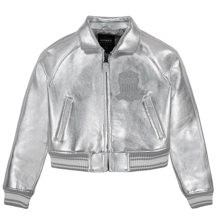 Shine Bright Limited Edition Cropped Metallic Icon Silver Jacket