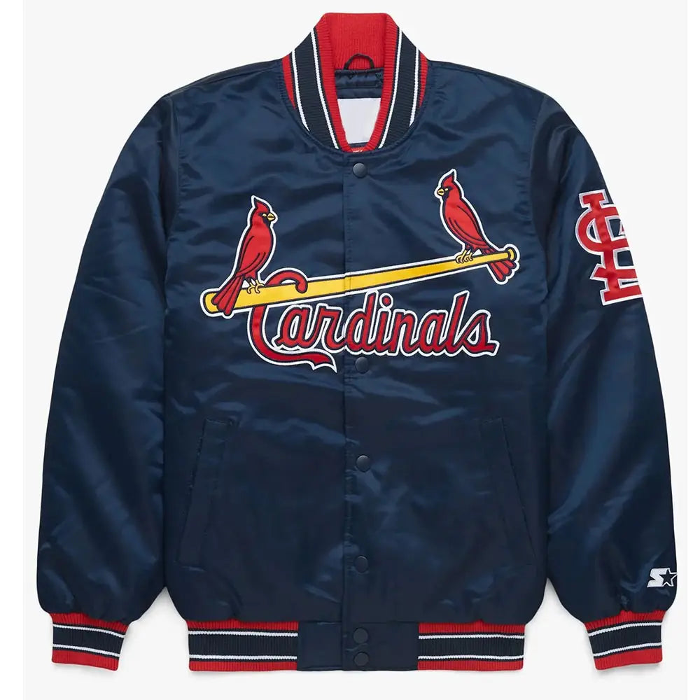 St. Louis Cardinals Navy Bomber Jacket with Classic Team Logo