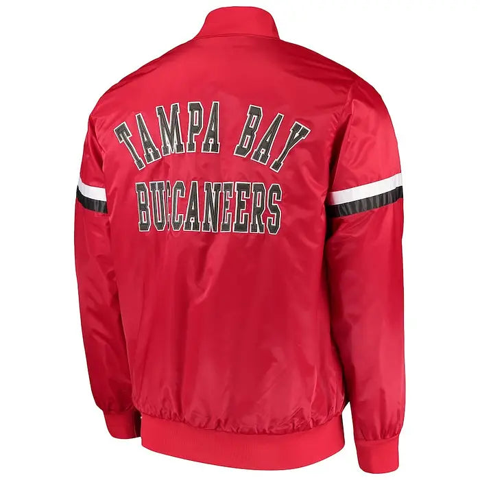 Tampa Bay Buccaneers Starter Champ Satin Varsity Jacket Red – Premium Fan Apparel