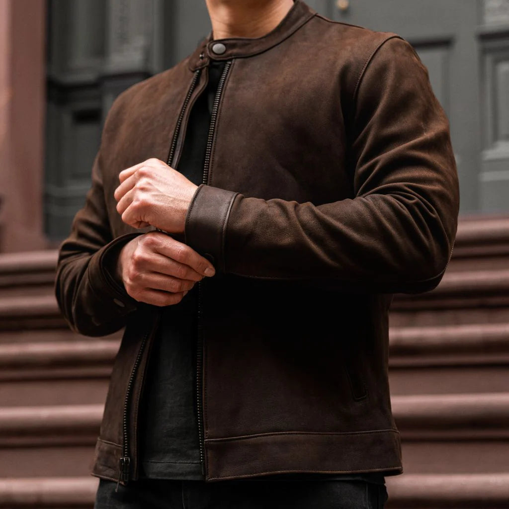 Men's Classic Racer Jacket Sleek Style and Premium Comfort