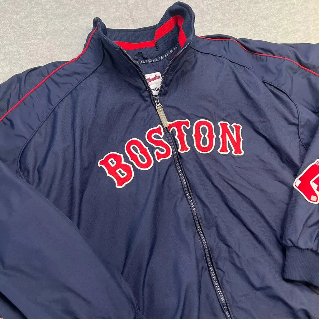 Men’s Small Vintage Majestic Red Sox Full Zip Dugout Jacket MLB
