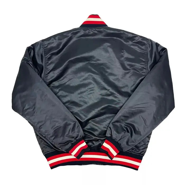 Vtg Rare NBA Portland Trail Blazers Black Starter Satin Bomber Jacket – Men’s Large