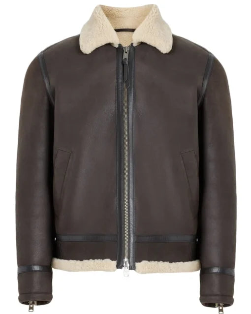 Wilson Shearling Aviator Sheepskin Leather Jacket