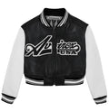 Women’s Avirex Cropped Script Leather Jacket