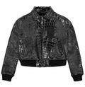 Women’s Cropped Crocodile Leather Jacket