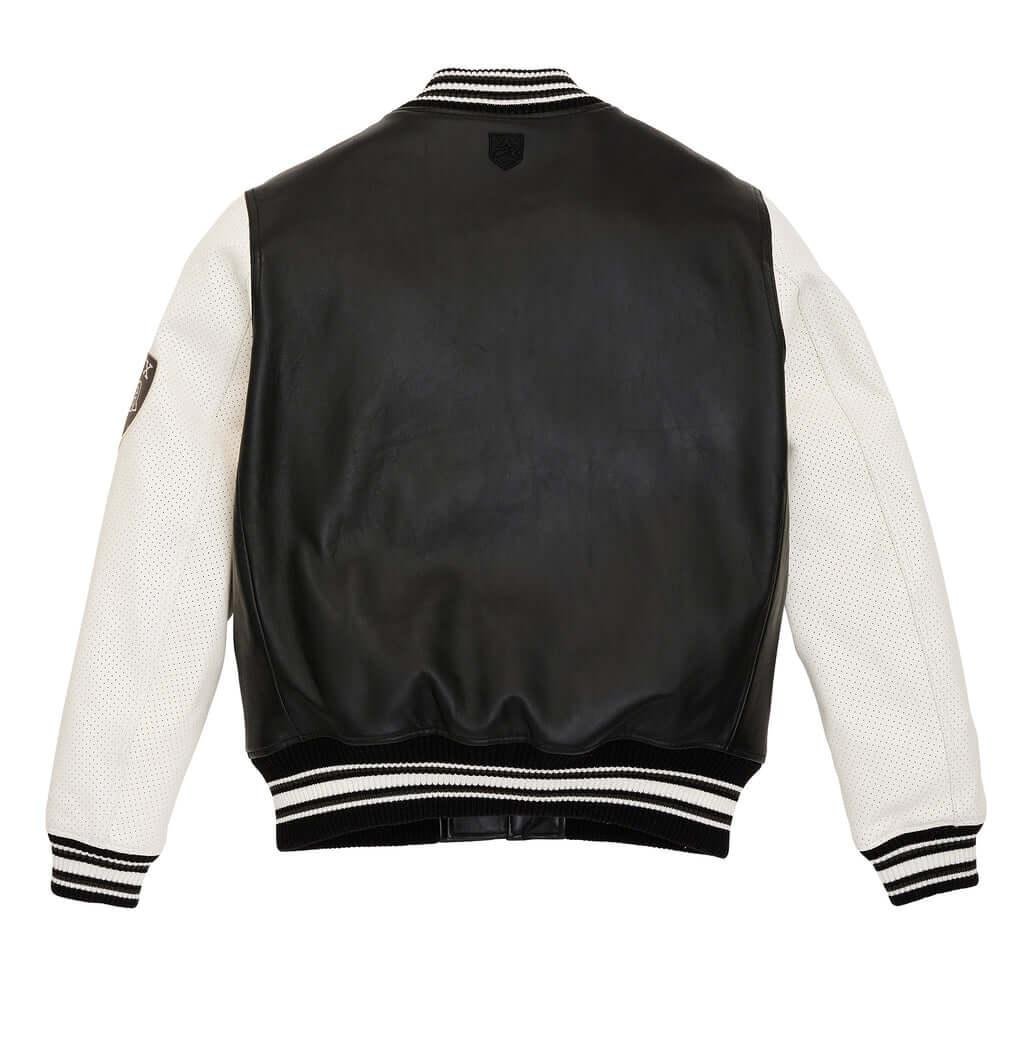 Avirex Black Script USA Varsity Leather Jacket