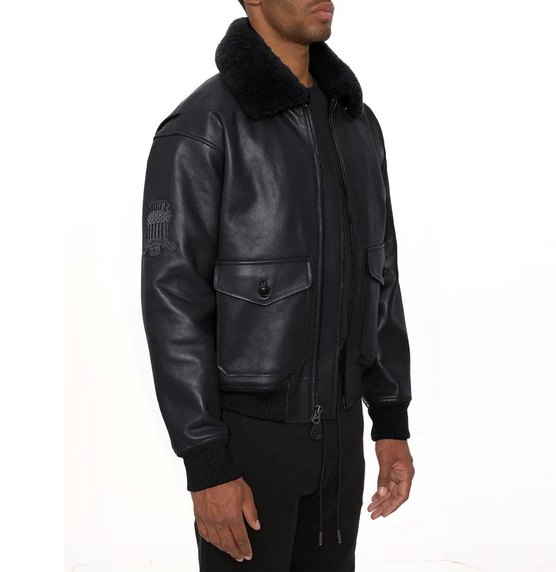 Avirex Classic Black G-1 Aviator Leather Jacket