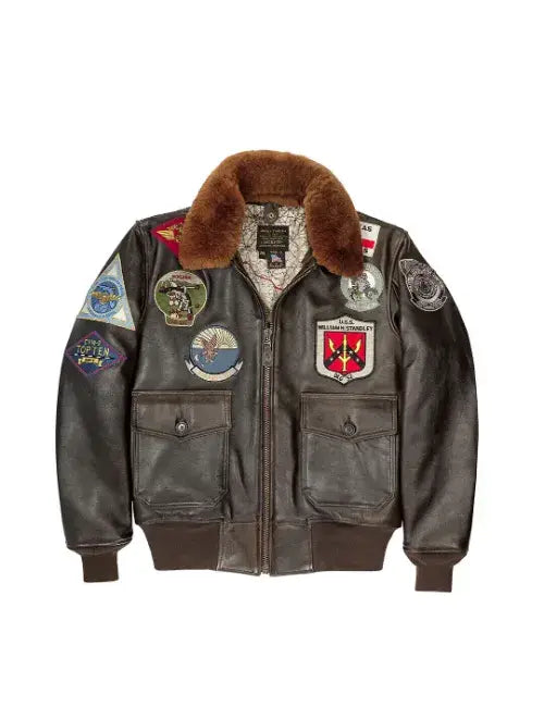 Avirex Brown G-1 Bomber Leather Jacket