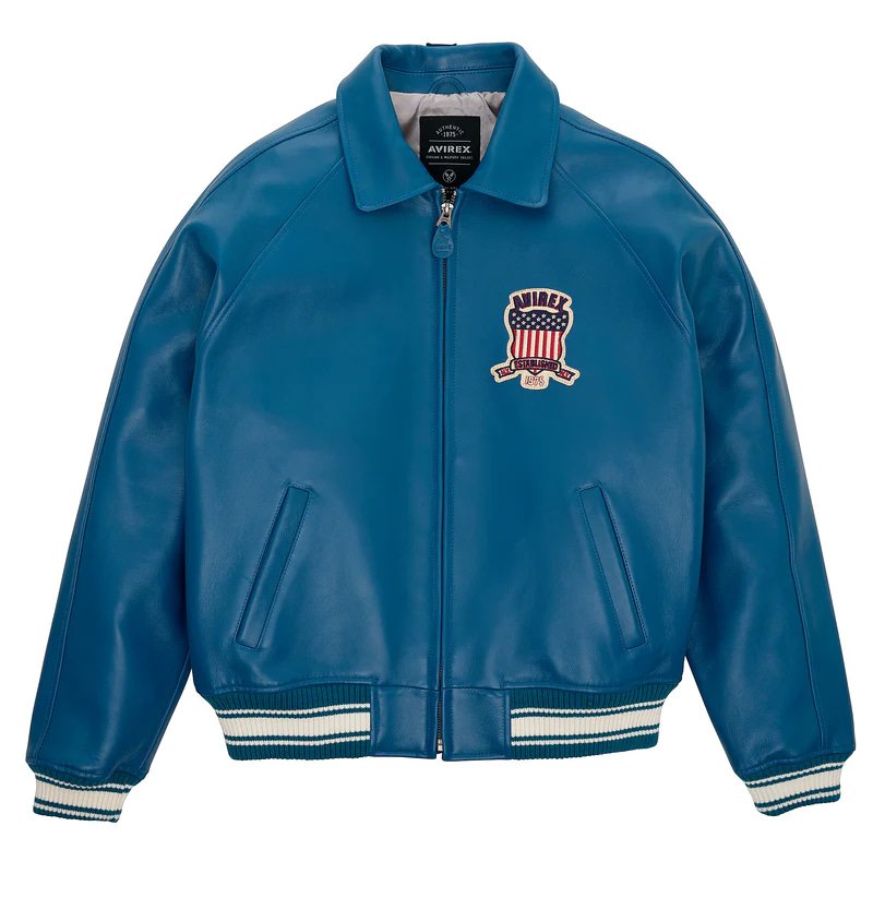 Avirex Teal Icon Leather Jacket