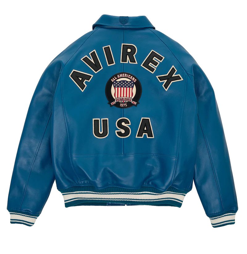 Avirex Teal Icon Leather Jacket