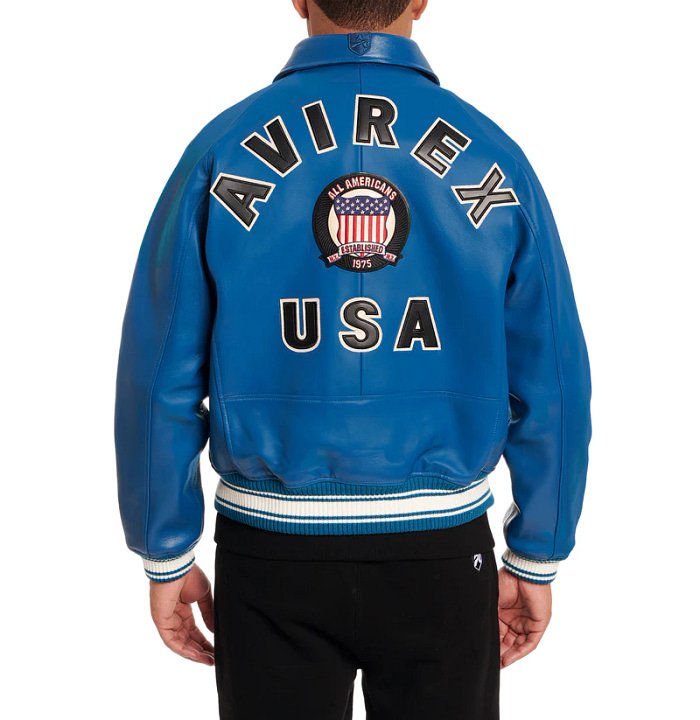 Avirex Teal Icon Leather Jacket