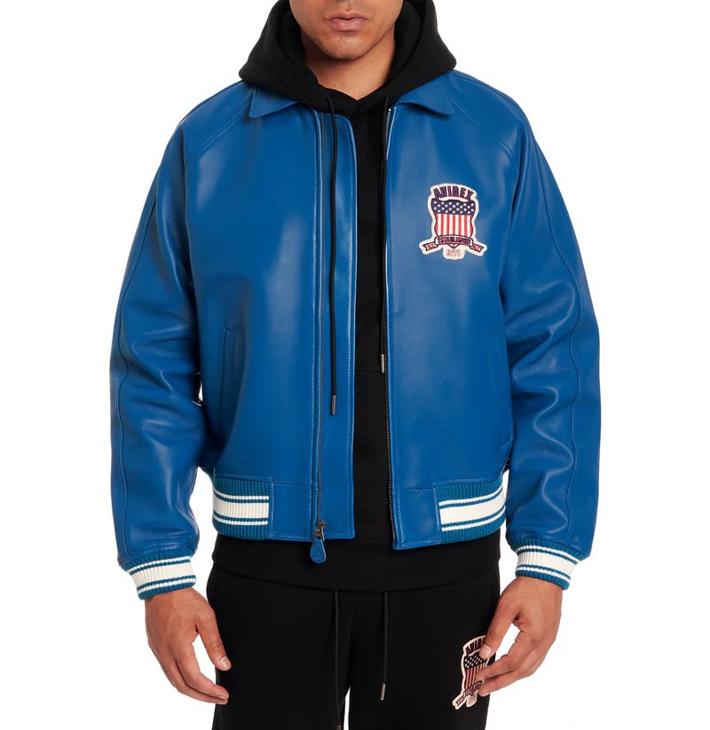 Avirex Teal Icon Leather Jacket
